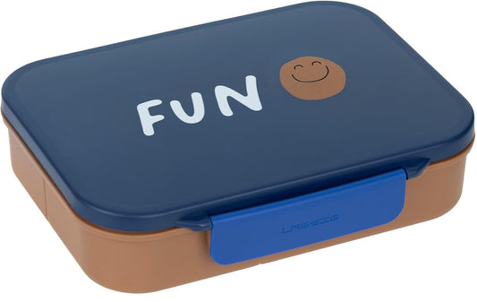 LÄSSIG Bento lunch box with compartments 17 × 21 cm LITTLE GANG SMILE