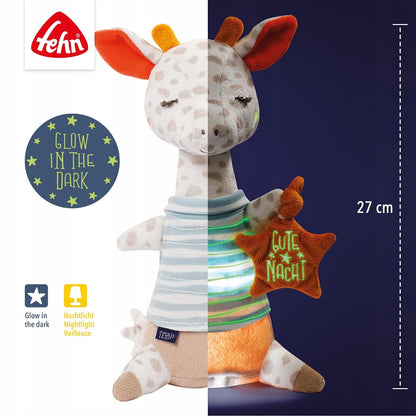 FEHN noční lampička plyšová žirafa 27cm GUTE NACHT