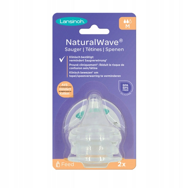 LANSINOH NaturalWave tetinas para biberón 3m+