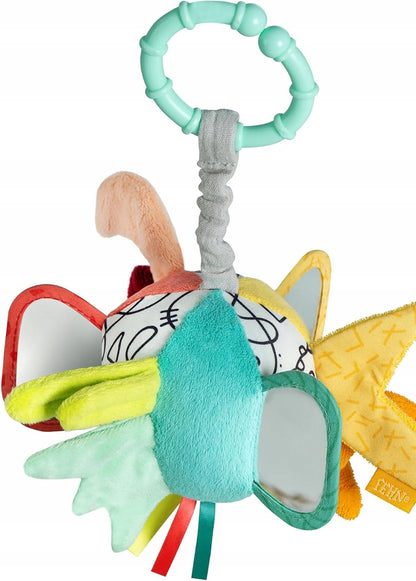 FEHN Dobabydoo colgante con silbato y espejos para cochecito o portabebés 23 cm