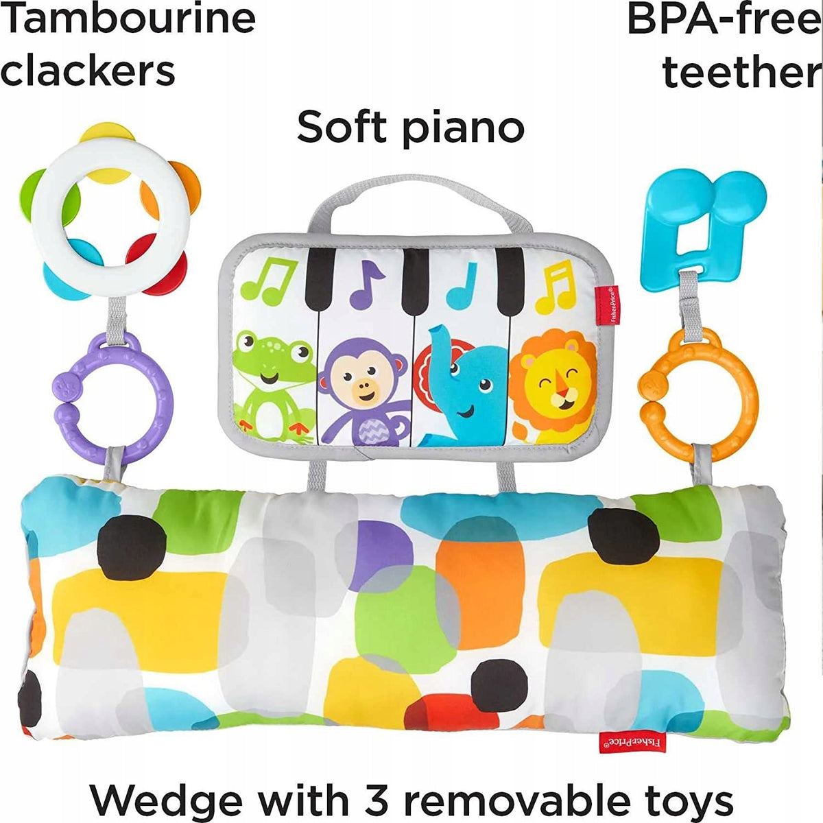 FISHER-PRICE pernă de joacă pentru stat pe burtică PIANO