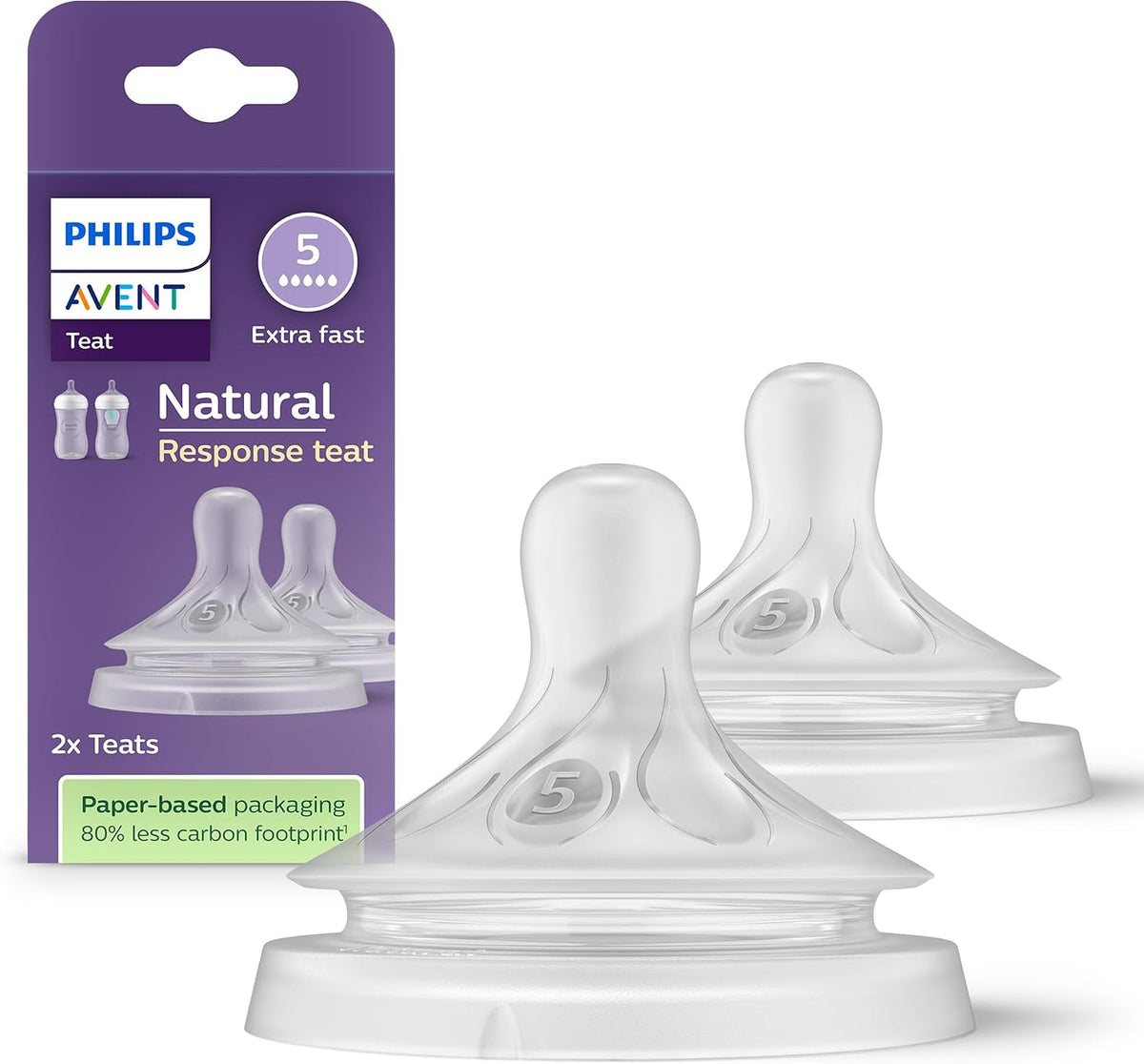 PHILIPS AVENT Natural Response smoczki przepływ 5 extra fast x2
