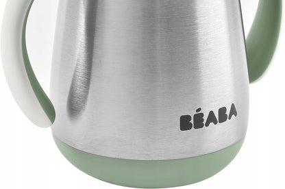 BEABA stalen anti-lekbeker met rietje 250 ml