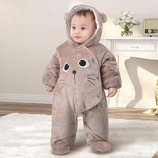 JIAMY mono de invierno con capucha 3-6 meses GATO