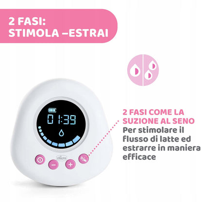 CHICCO Naturally laktator elektryczny różowy – zdjęcie produktu 3