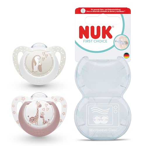 NUK First Choice smoczek uspokajający silikonowy x2 0-6m – Małpka Użytkowanie: przed pierwszym podaniem oraz pomiędzy…