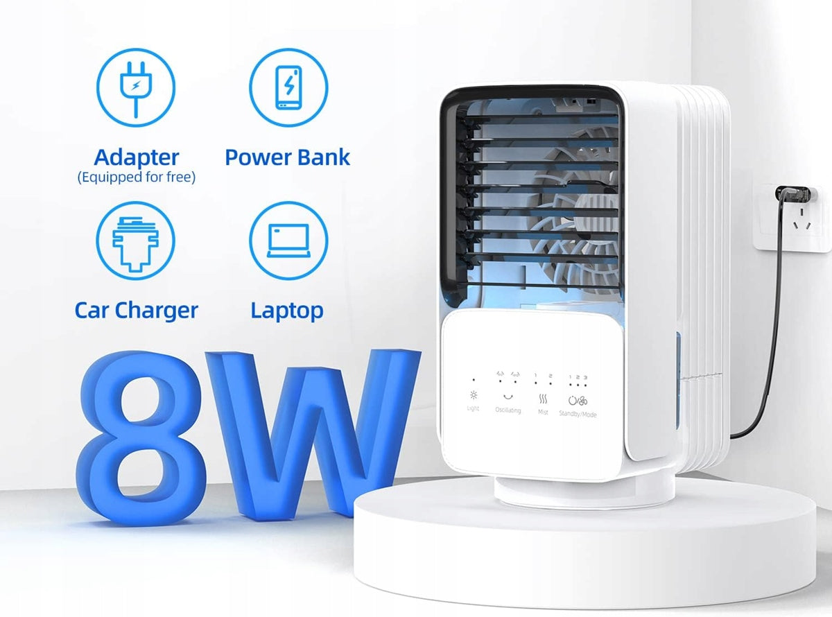 OMISOON Air Cooler μίνι κλιματιστικό 700 ml με οθόνη αφής και φωτισμό