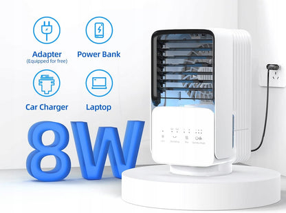OMISOON Air Cooler μίνι κλιματιστικό 700 ml με οθόνη αφής και φωτισμό