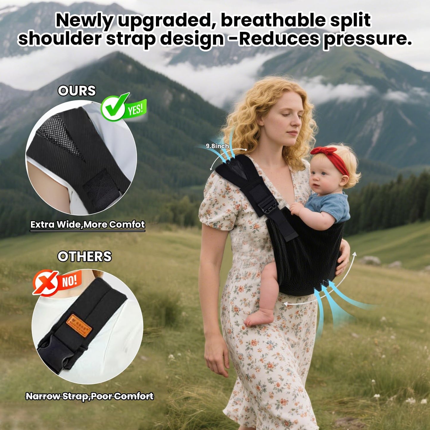 Verstellbare Babytrage 3–36 Mon. schwarz