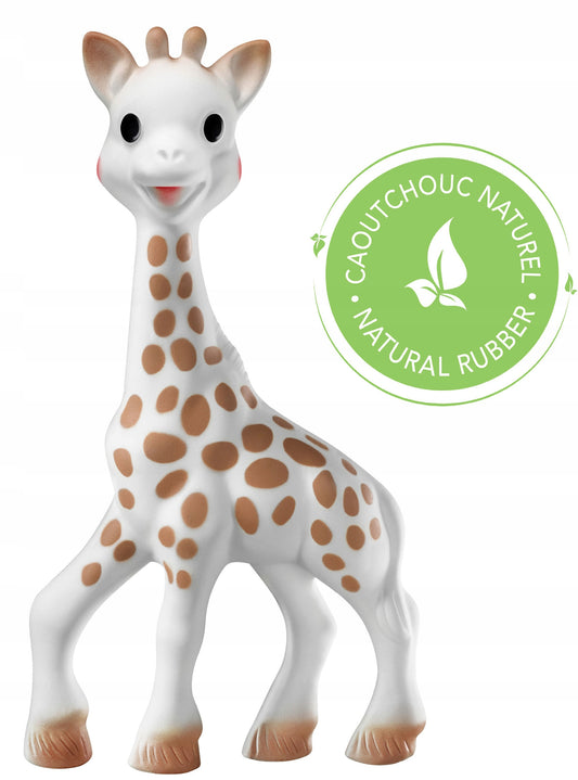 GIRAFFA SOPHIE set per neonati massaggiagengive naturale sonaglino 3 pezzi.