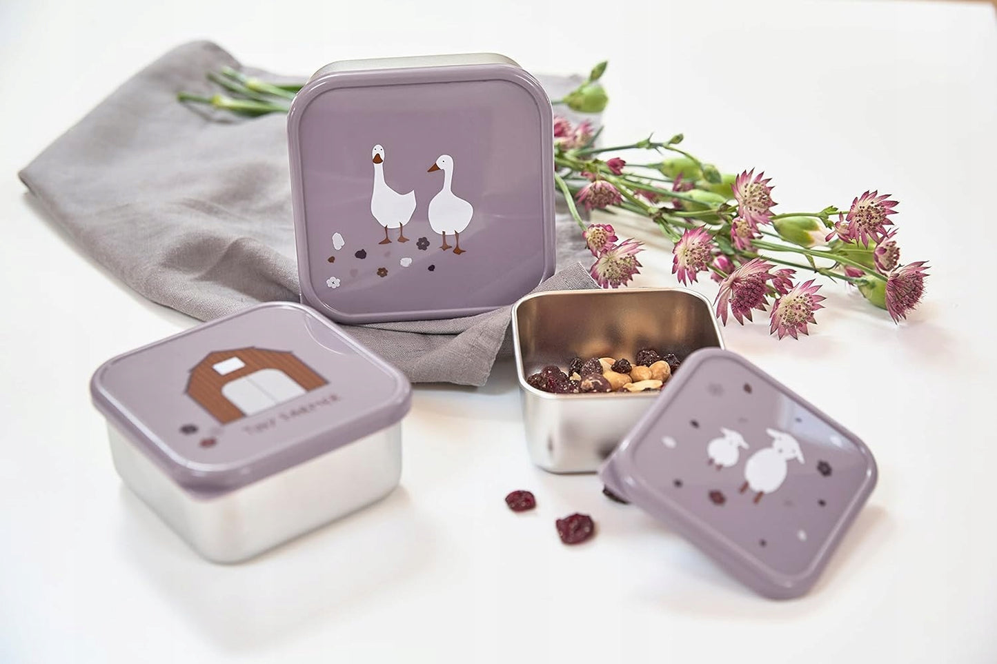 LASSIG Snackbox stalowe PUDEŁKA NA PRZEKĄSKI x3 – zdjęcie produktu 3