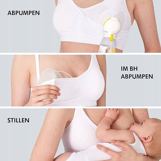 MEDELA biustonosz do karmienia i odciągania pokarmu 3w1 z wkładkami M – zdjęcie produktu 2
