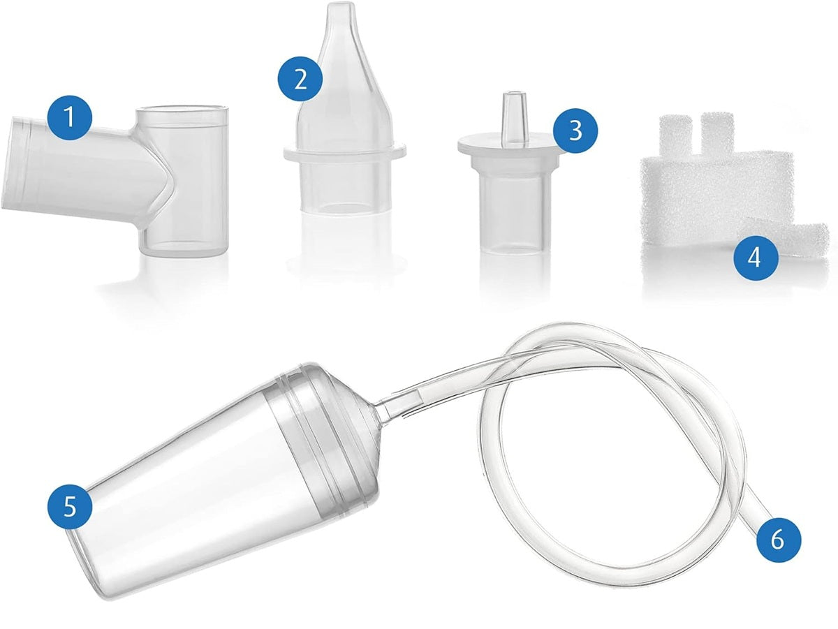 manual nasal aspirator for everyday use, vacuum cleaner adapter included