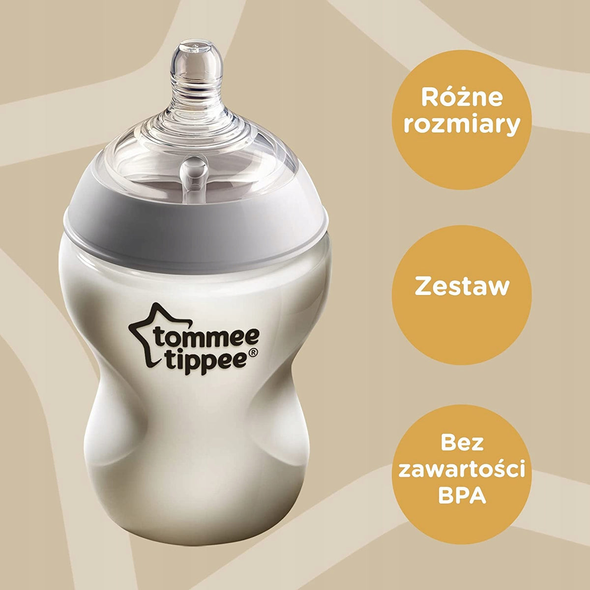 TOMMEE TIPPEE zestaw startowy butelek ANTI-COLIC, butelka Closer to Nature bez BPA