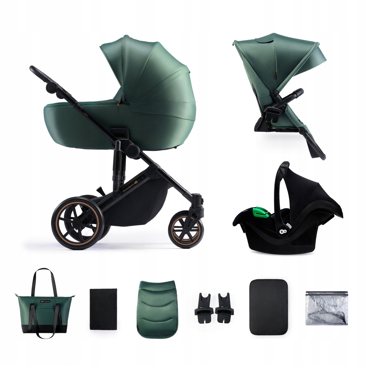 KINDERKRAFT PRIME2 PRO passeggino multifunzione 3 in 1 fino a 22kg + seggiolino MINK PRO