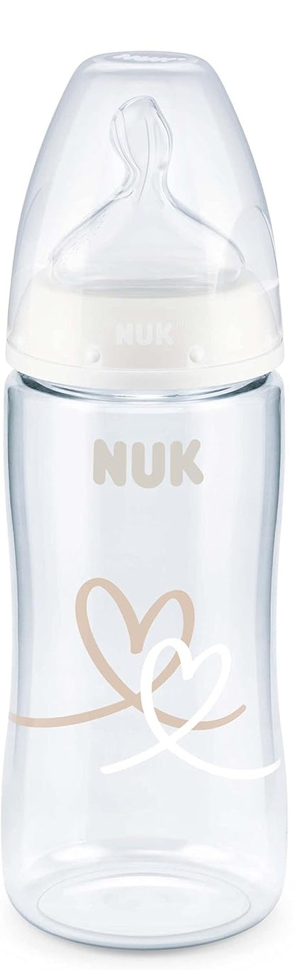 NUK First Choice+ biberon 300 ml tettarella M flusso medio 0-6 m CUORI