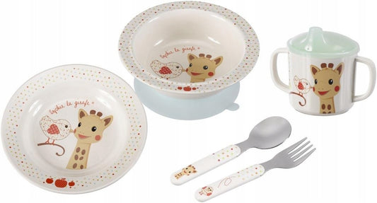 Set di stoviglie in melamina 4 pezzi GIRAFFA SOPHIE