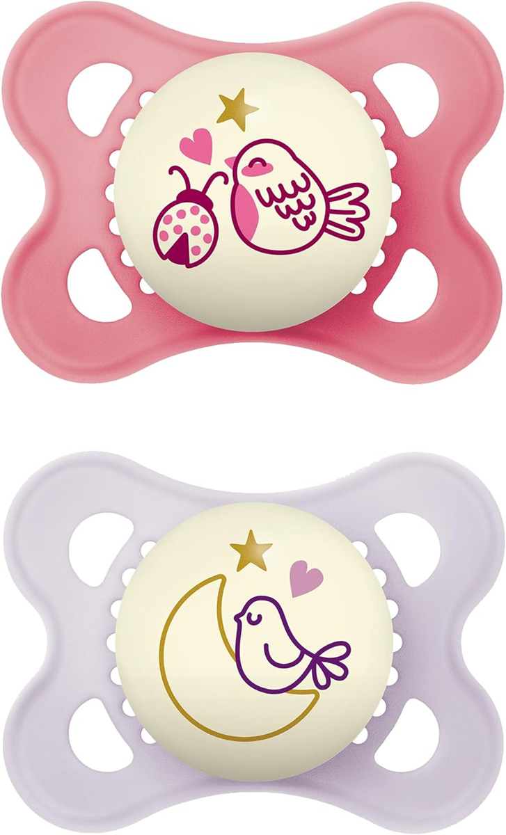 MAM ORIGINAL NIGHT suzetă x2 2-6m fosforescentă