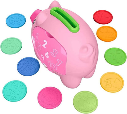 FISHER-PRICE interaktives Sparschwein Bewegung und Geräusche ENGLISCH