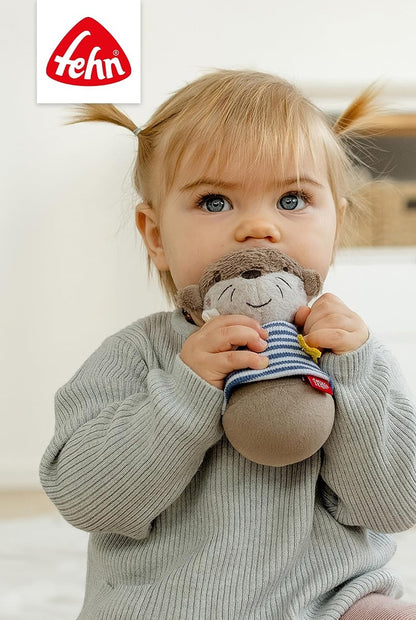 FEHN Stehaufspielzeug OTTER, kippsicheres Spielzeug mit Rassel, 15 cm – Produktfoto 5