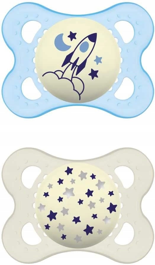 MAM ORIGINAL NIGHT chupete calmante x2 2-6m de silicona