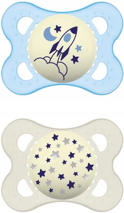 MAM ORIGINAL NIGHT chupete calmante x2 2-6m de silicona