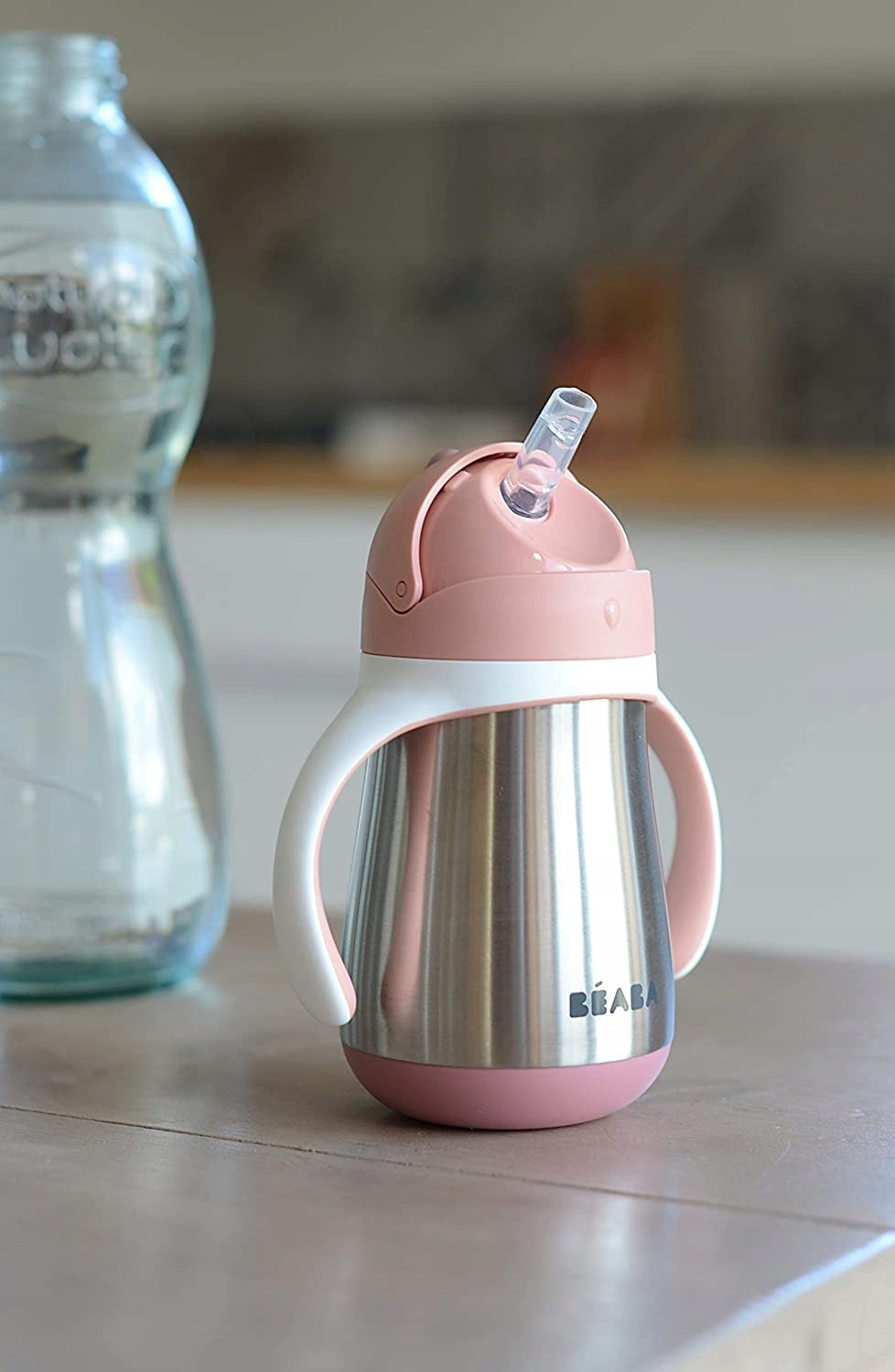 BEABA kubek niekapek ze słomką STALOWY 250 ml – zdjęcie produktu 4