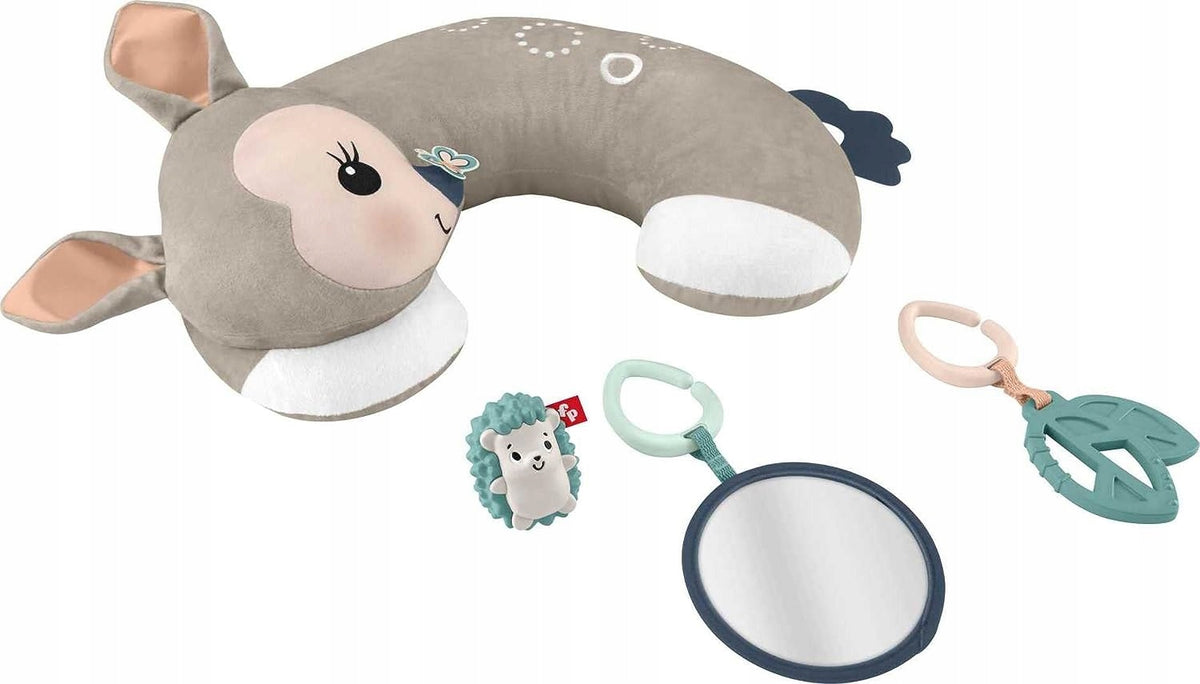 FISHER-PRICE poduszka do zabawy na brzuszku Sarenka z lusterkiem i zabawkami 0+