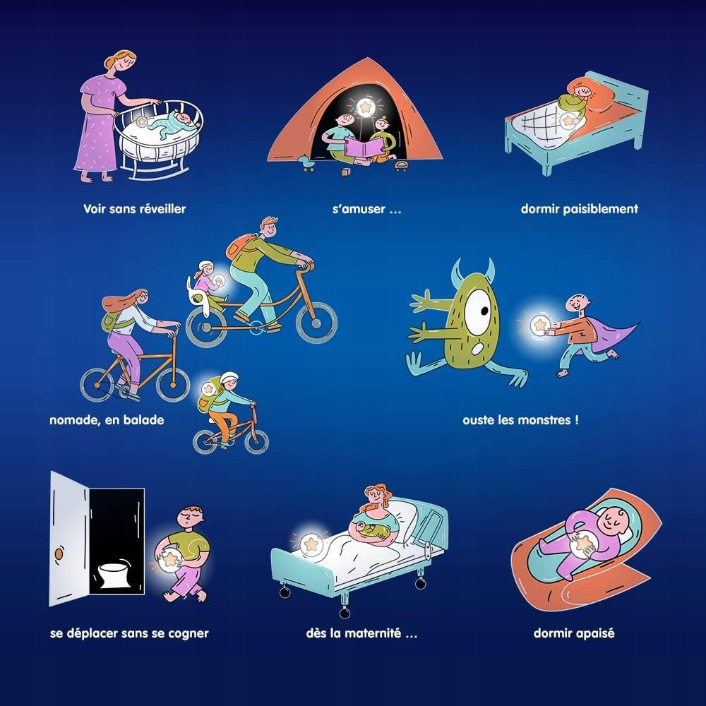 PABOBO Little Moon przenośna lampka nocna LED 6,5 cm – zdjęcie produktu 5