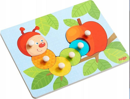 HABA Rups Mina puzzel met 6 stukjes vanaf 12 mnd houten