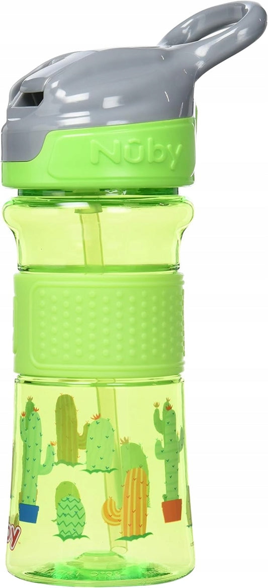 NUBY Flip-it Cup gobelet anti-fuite en tritan avec paille et bec 3 m+ 360 ml