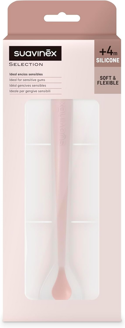 SUAVINEX Selection linguriță flexibilă din silicon 16 cm 4 m+ roz