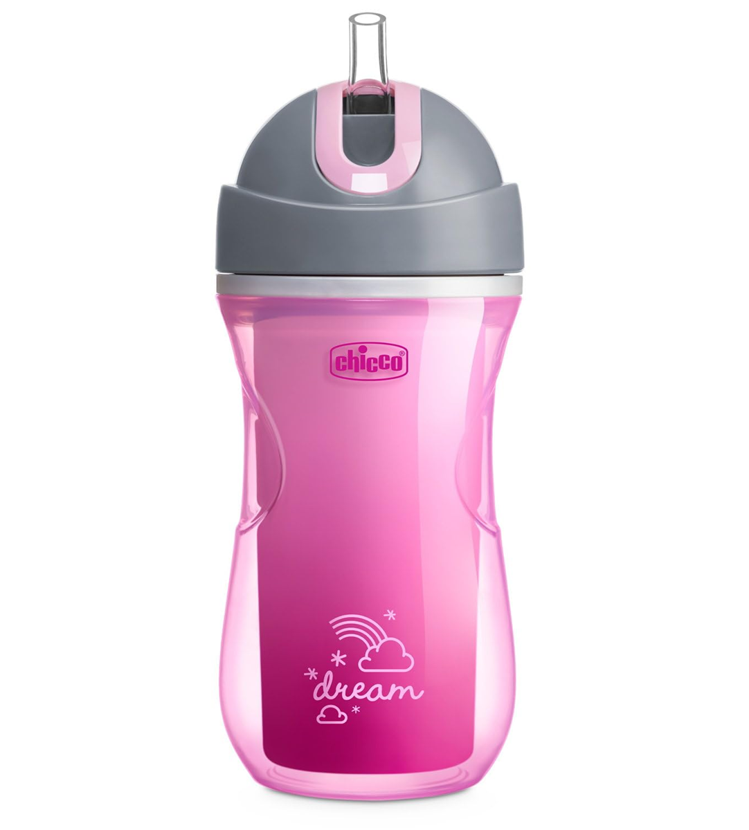CHICCO Sport Cup ποτήρι με καλαμάκι κατά του σταξίματος 266 ml 14 m+