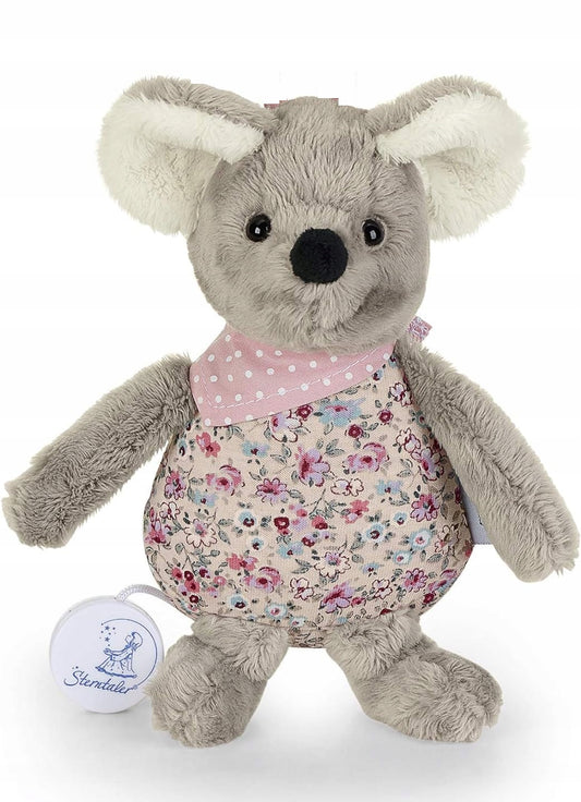 STERNTALER Myszka Mabel z pozytywką 18 cm "O, różowo-szara przytulanka z utworem Magiczny Flet