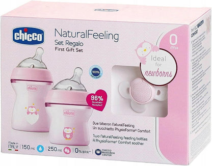 CHICCO set NaturalFeeling biberon 150 250 ml + tétine 0+