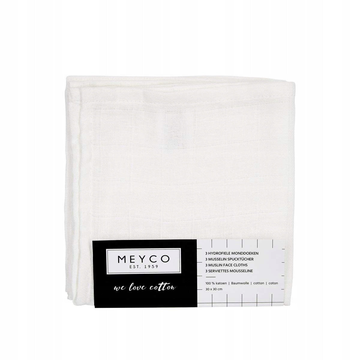 MEYCO pieluchy muślinowe 30cm x 30cm x3szt – zdjęcie produktu 2