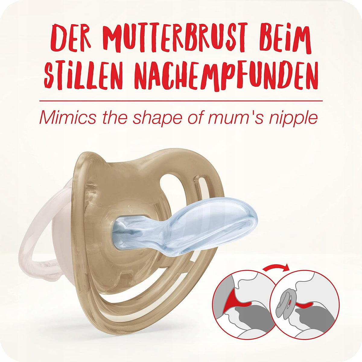 Additional ventilation holes and fewer contact points are gentle on baby's sensitive skin; the light effect