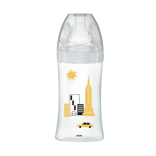 DODIE Sensation+ NEW YORK glasflaske 270 ml 0-6 m sutter 2 medium flow