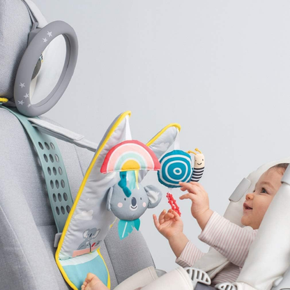 TAF TOYS koala lusterko centrum aktywności do auta z kolorowymi zawieszkami dla dziecka 12 msc+