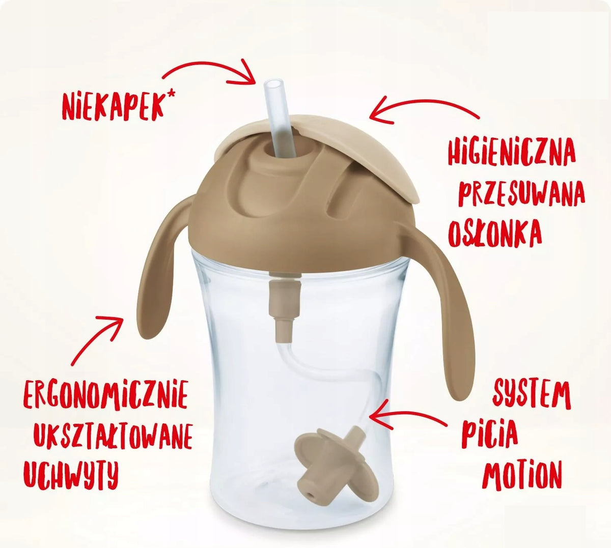 NUK Motion Cup anti-lekbeker met flexibel rietje 8 m+
