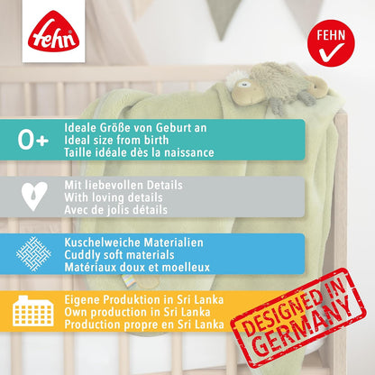 FEHN Mały Zamek koc dla niemowląt 75x100 cm z grzechotką – zdjęcie produktu 6