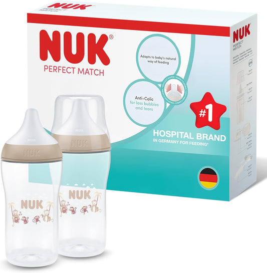 NUK Perfect Match butelka 260 ml 3 m+ smoczek M x2