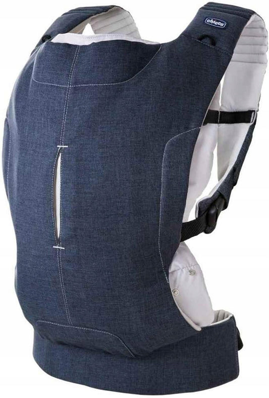 CHICCO Myamaki nosidełko ergonomiczne do 15kg, denim, bezpieczne i wygodne nosidło dla niemowląt