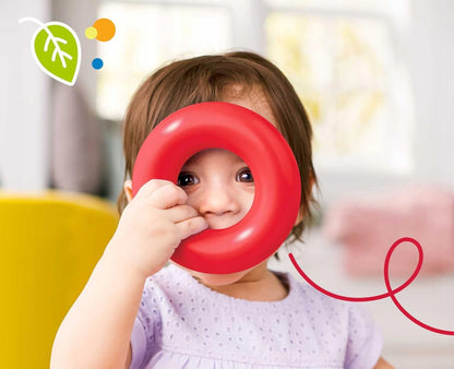 FISHER-PRICE Rock-a-Stack piramida 5 kółek 21 cm, kolorowa zabawka edukacyjna dla dziecka 6 m+