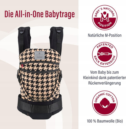 MANDUCA XT draagzak met gespen van biologisch katoen