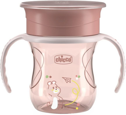CHICCO Perfect Cup чаша-непроливайка с накрайник 360 градуса 200 ml 12 m+