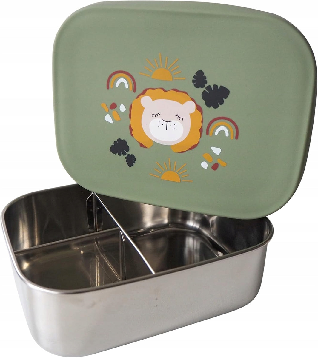 KIKADU Lunchbox aus Edelstahl 900 ml LÖWE