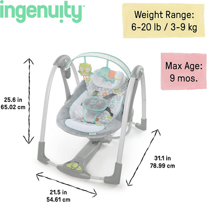 INGENUITY SWING'N GO dondolo altalena suono + movimento