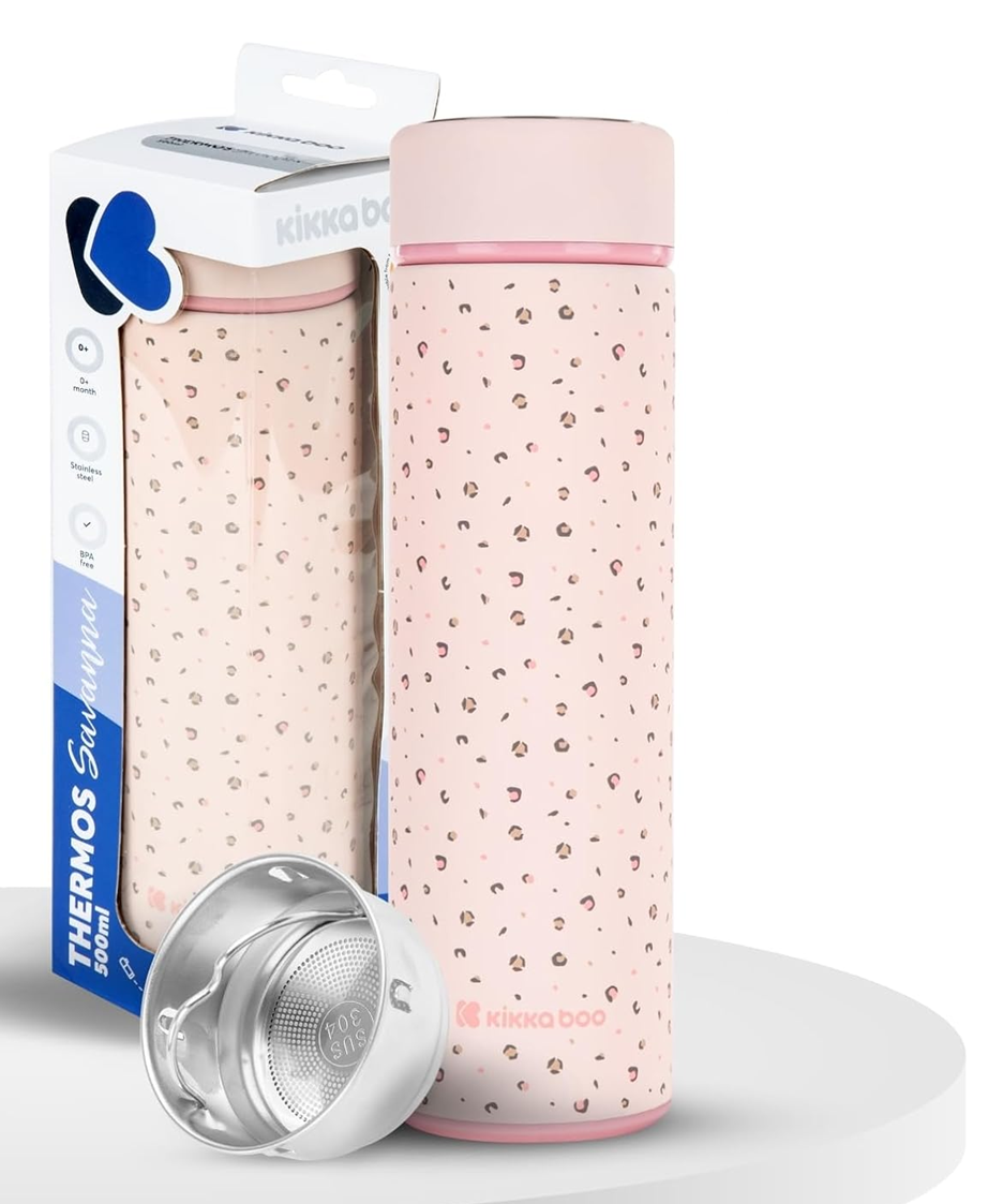 KIKKA BOO Savanna thermos in acciaio inox 500 ml + filtro per tè