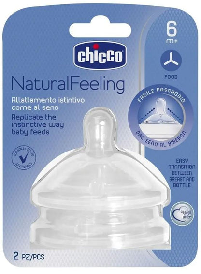 CHICCO tetină pentru biberon NaturalFeeling 6m+